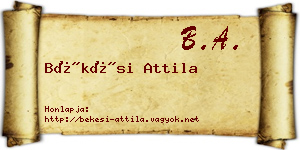 Békési Attila névjegykártya