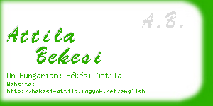 attila bekesi business card