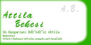 attila bekesi business card